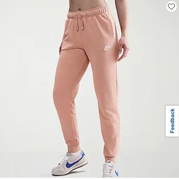 Nike Women’s Fleece Joggers Size XL (16-18) Rose and White Sweatpants - Picture 2 of 9
